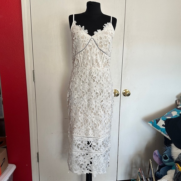 NWT Matty White Lace Dress - Picture 4 of 6